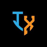 ix astratto monogramma logo design su nero sfondo. ix creativo iniziali lettera logo concetto. vettore