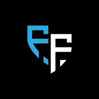 ff astratto monogramma logo design su nero sfondo. ff creativo iniziali lettera logo concetto. vettore