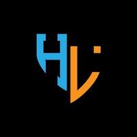 hl astratto monogramma logo design su nero sfondo. hl creativo iniziali lettera logo concetto. vettore