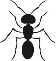 silhouette formica superiore Visualizza. formica logo modello. insetto simbolo. vettore