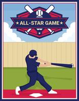 Manifesto di vettore All-Star di baseball
