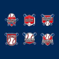 Vettore di emblemi di baseball All-Star