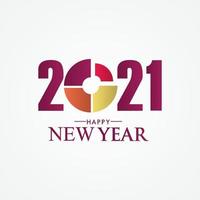 felice anno nuovo 2021 celebrazione modello vettoriale illustrazione design