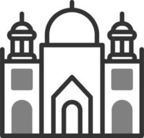 badshahi moschea vettore icona