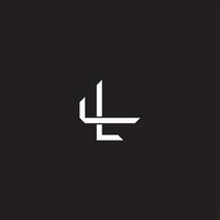 ll iniziale lettera sovrapposizione interlock logo monogramma linea arte stile vettore