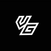 vg logo monogramma con su per giù stile negativo spazio design modello vettore