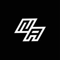 n / A logo monogramma con su per giù stile negativo spazio design modello vettore
