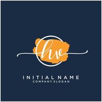 iniziale hv femminile logo collezioni modello. grafia logo di iniziale firma, nozze, moda, gioielliere, boutique, floreale e botanico con creativo modello per qualunque azienda o attività commerciale. vettore