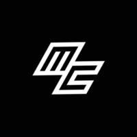 mc logo monogramma con su per giù stile negativo spazio design modello vettore