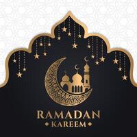 modello di sfondo saluto di ramadan kareem vettore