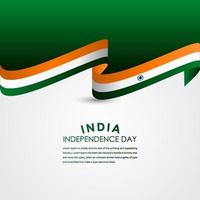 illustrazione felice di progettazione del modello di vettore di celebrazione del giorno dell'indipendenza dell'india