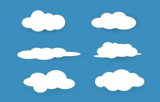 illustrazione di vettore delle nuvole del cielo.