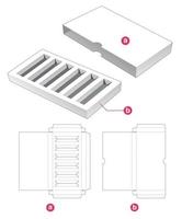 scatola di inserti cosmetici con modello di copertina fustellata vettore