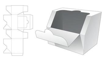 modello fustellato di scatola smussata con cerniera vettore
