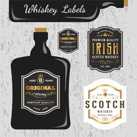 Design di etichette vintage Premium Whisky Marche vettore
