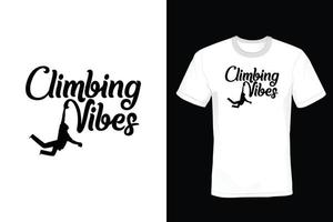 t-shirt da arrampicata design, vintage, tipografia vettore