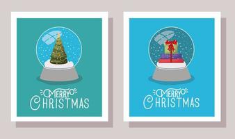 buon natale card set vettore