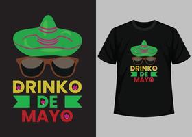 drinko de mayo tipografia t camicia design vettore