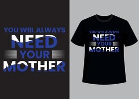 design della maglietta tipografia per la festa della mamma vettore