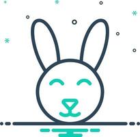 mescolare icona per coniglietto vettore