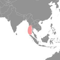 Andamane mare su il mondo carta geografica. vettore illustrazione.