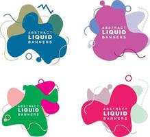 banner liquido astratto, eps 10 vettore