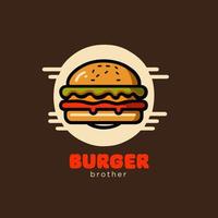 hamburger logo modello. vettore illustrazione di veloce cibo logotipo.
