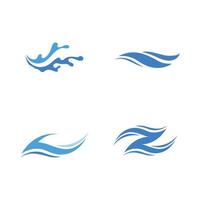 onda e acqua isolato il giro forma logo blu colore logotipo fluente acqua Immagine. mare, oceano, fiume superficie vettore