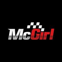 semplice e unico lettera o parola mcgirl sport font con piazze bandiera Immagine grafico icona logo design astratto concetto vettore scorta. può essere Usato come simbolo relazionato per sport o filigrana