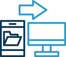 dati trasferimento vettore icona design