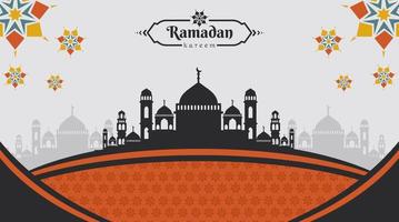 Ramadan bandiera tempalte illustrazione design vettore