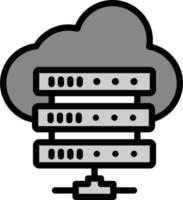 icona del server cloud vettore