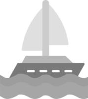 vela barca icona vettore