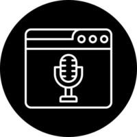 ragnatela Podcast vettore icona