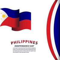 illustrazione felice di progettazione del modello di vettore di celebrazione del giorno dell'indipendenza delle Filippine