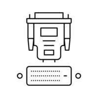 dvi cavo e porta linea icona vettore illustrazione