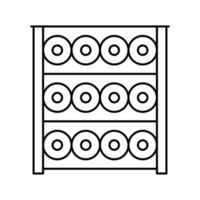 vino cremagliera linea icona vettore illustrazione