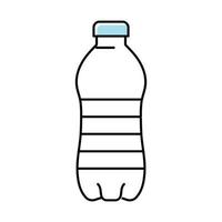 minerale acqua plastica bottiglia colore icona vettore illustrazione