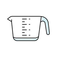 misurazione tazza cucina pentolame colore icona vettore illustrazione