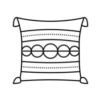 boho cuscino vivente camera linea icona vettore illustrazione