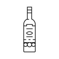 Assenzio bicchiere bottiglia linea icona vettore illustrazione