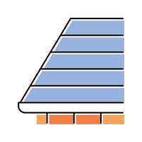 tetto edificio struttura colore icona vettore illustrazione