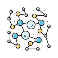 connessione molecolare struttura colore icona vettore illustrazione