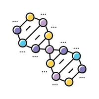 genetico molecolare struttura colore icona vettore illustrazione