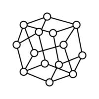 modello molecolare struttura linea icona vettore illustrazione