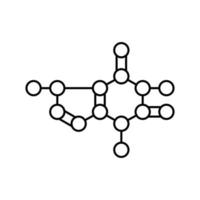 molecolare struttura linea icona vettore illustrazione
