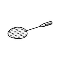 racchetta gioco badminton colore icona vettore illustrazione