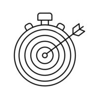 corto termine obiettivi attività commerciale linea icona vettore illustrazione