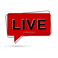live streaming bolla bolla discorso. vettore
