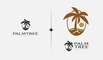 palma albero estate tropicale. universale creativo premio simbolo. vettore cartello icona logo modello. vettore illustrazione